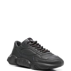 Black Leather Sneakers